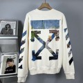 「#4222」offwhite Monet oil painting round neck sweatshirt