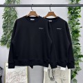 「#4224」offwhite fuzzy arrow round neck sweatshirt