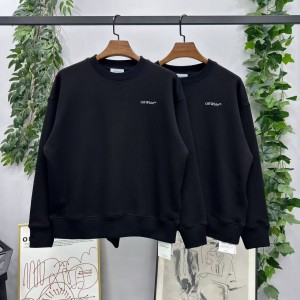 「#4224」offwhite fuzzy arrow round neck sweatshirt