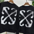 「#4224」offwhite fuzzy arrow round neck sweatshirt
