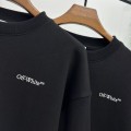 「#4224」offwhite fuzzy arrow round neck sweatshirt