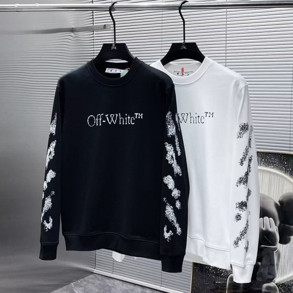 「#4225」offwhite24 autumn and winter new letter logo round neck sweatshirt