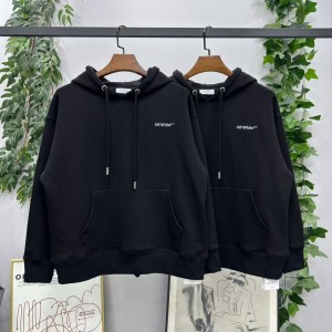 「#4226」offwhite24 autumn and winter embroidered arrow hooded sweatshirt