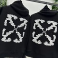 「#4226」offwhite24 autumn and winter embroidered arrow hooded sweatshirt