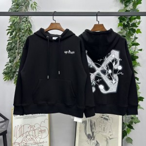 「#4227」offwhite24 autumn and winter tulip arrow hooded sweatshirt