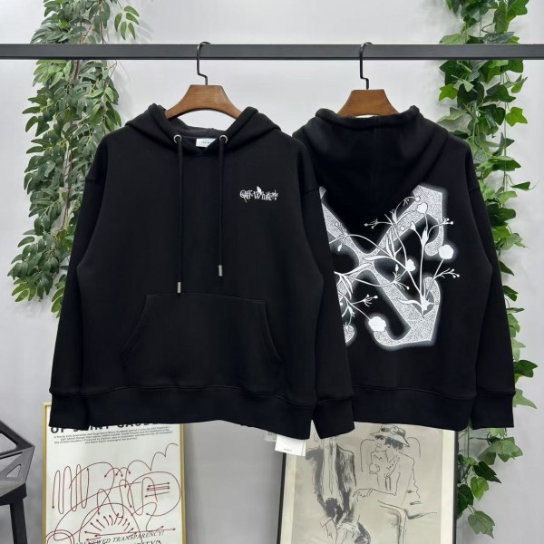 「#4227」offwhite24 autumn and winter tulip arrow hooded sweatshirt