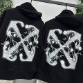 「#4227」offwhite24 autumn and winter tulip arrow hooded sweatshirt