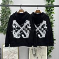 「#4227」offwhite24 autumn and winter tulip arrow hooded sweatshirt