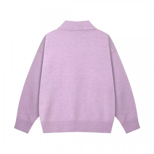 Amiri autumn and winter new big heart jacquard collar pullover sweater