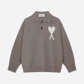 「#4233」Amiri autumn and winter new big heart jacquard collar pullover sweater