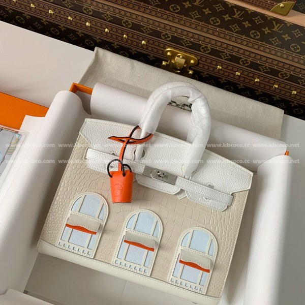 Hermes Limited Edition Birkin 25cm，American crocodile leather togo calfskin