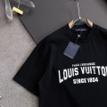 「#4235」Louis Vuitton logo print crew neck T-shirt
