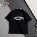 「#4235」Louis Vuitton logo print crew neck T-shirt