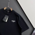 「#4236」Fendi alloy letter logo round neck T-shirt