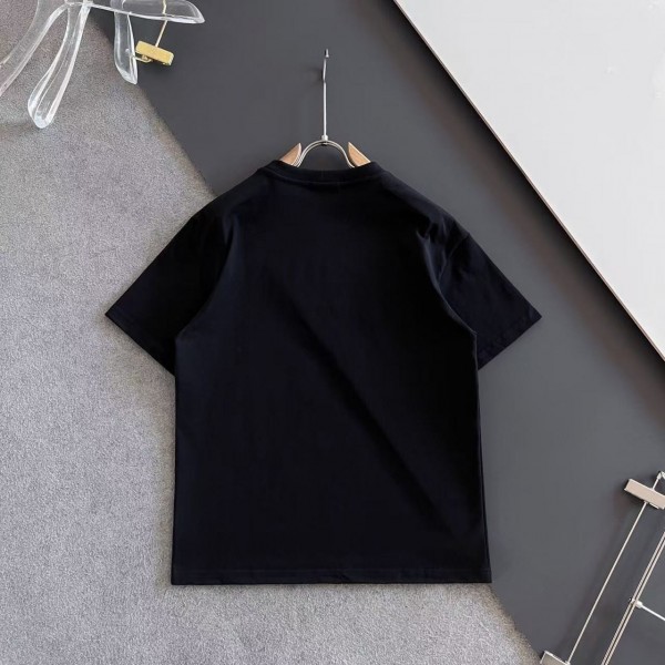 Fendi alloy letter logo round neck T-shirt