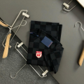 「#4242」Louis Vuitton SpringSummer Black Checkerboard Label Toothbrush Embroidery T-shirt