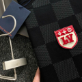 「#4242」Louis Vuitton SpringSummer Black Checkerboard Label Toothbrush Embroidery T-shirt