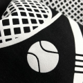 「#4243」Moncler SpringSummer Black Racket Printed Craft T-shirt