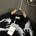 「#4244」Dior SpringSummer White Two-Hand Direct Ink Jewelry Printed T-shirt