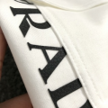「#4250」Prada SpringSummer White Pocket Letter Leather Fusion Metal Triangle Logo T-shirt