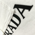 「#4250」Prada SpringSummer White Pocket Letter Leather Fusion Metal Triangle Logo T-shirt
