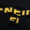 「#4251」Fendi Spring and Summer Black Letter Deconstruction Printed T-shirt