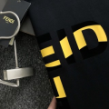 「#4251」Fendi Spring and Summer Black Letter Deconstruction Printed T-shirt