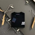 「#4254」Louis Vuitton SpringSummer Black Letters Front and Back Echo Letters Offset Printed T-shirt