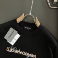 「#4257」Balenciaga Black partition processing print, overlapping elements fusion front and back echo printed