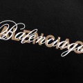 「#4257」Balenciaga Black partition processing print, overlapping elements fusion front and back echo printed