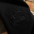 「#4259」Burberry Black plaid embroidery combines knight embroidery exquisite craftsmanship T-shirt