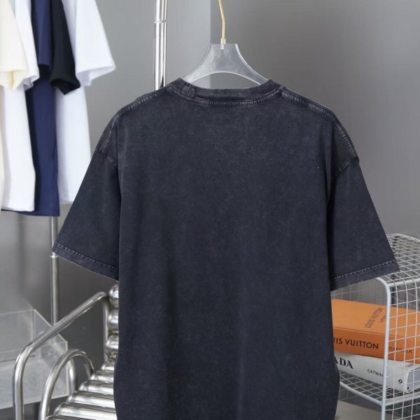 Balenciaga SpringSummer New Joint Lettering Distressed Graffiti Printed T-shirt