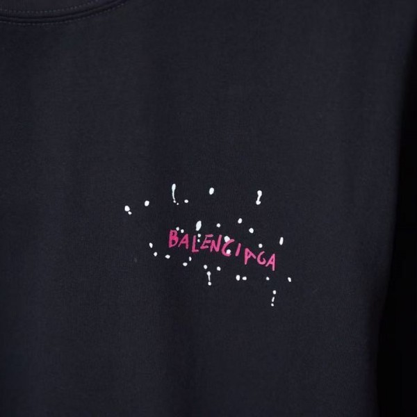 Balenciaga SpringSummer New Style Graffiti Hand-painted Letters Logo Printed T-shirt