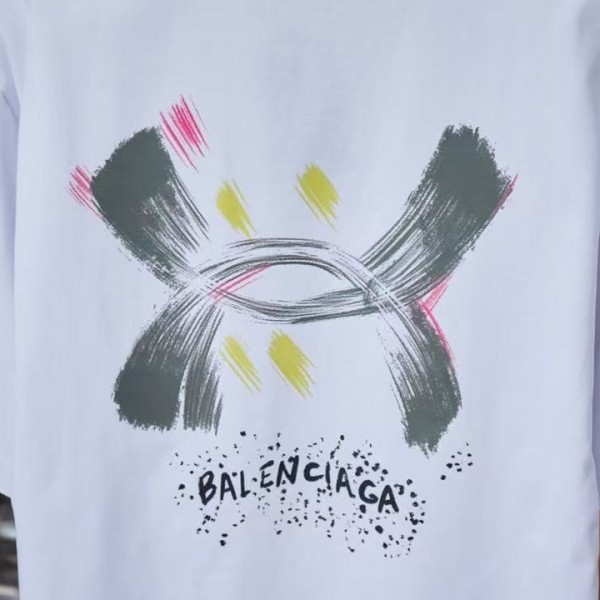 Balenciaga SpringSummer New Style Graffiti Hand-painted Letters Logo Printed T-shirt