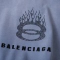 「#4268」Balenciaga SpringSummer New Flame Hot Diamond T-shirt