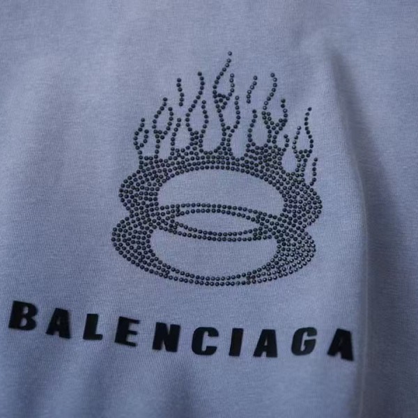 Balenciaga SpringSummer New Flame Hot Diamond T-shirt