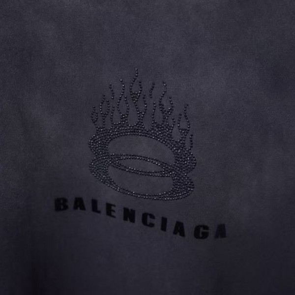 Balenciaga SpringSummer New Flame Hot Diamond T-shirt