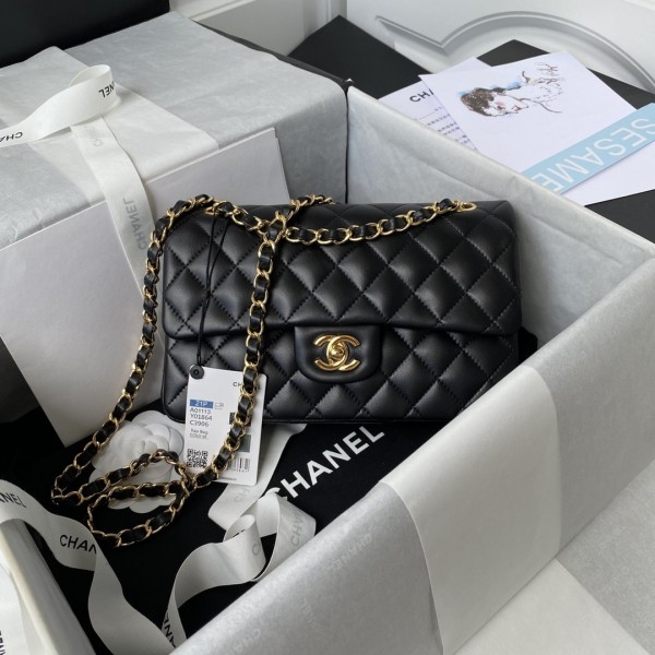 「#1160」Chanel Classic Flap Bag A01113, Top Quality,  Medium Size: 23cm