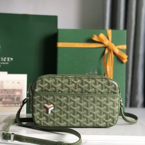 「#1212」Goyard 2023 brand new Khaki Green Cap-Vert camera bag Size: 22 * 13 * 6.5cm