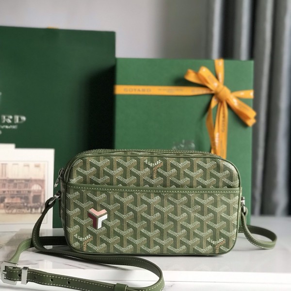 「#1212」Goyard 2023 brand new Khaki Green Cap-Vert camera bag Size: 22 * 13 * 6.5cm