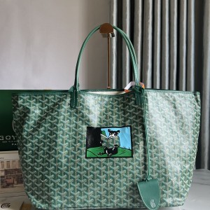 「#1219」Goyard Saint Louis GM special painted Dou style shopping bag