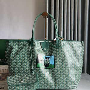 「#1219」Goyard Saint Louis GM special painted Dou style shopping bag