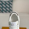 「#4303」Louis Vuitton Leather dark concave printed board shoes