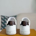「#4303」Louis Vuitton Leather dark concave printed board shoes