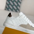「#4303」Louis Vuitton Leather dark concave printed board shoes