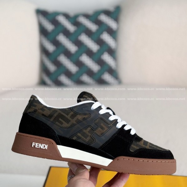 FENDI cowhide casual low-top plank shoes