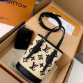 「#1277」Louis Vuitton New Lafite Cotton Embroidered NANO BUCKET Handbag M82418 Size: 13 * 17 * 9cm