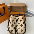 「#1278」Louis Vuitton's New Lafite Cotton Embroidery N É ONO É Bucket Bag M23080 Size: 26 * 26 * 17.5cm