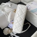 「#1284」Chanel 23A Premium Handmade Sheepskin Portable Lunch Box Bag AS4201, Top Quality Size: 17 * 21 * 5.5