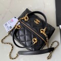 「#1285」Chanel 23A Premium Handmade Sheepskin Portable Lunch Box Bag AS4201, Top Quality  Size: 17 * 21 * 5.